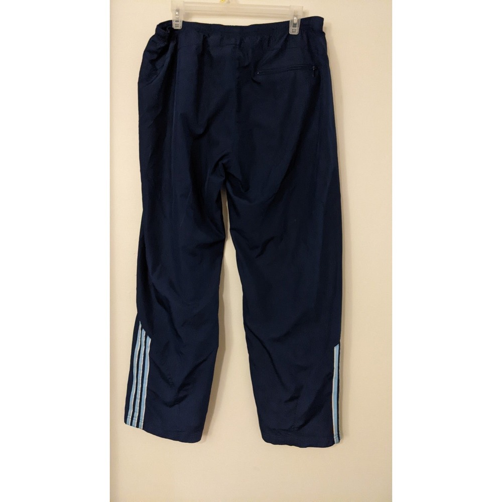 Vintage Adidas Womens Large Blue Track Pants Y2K Athletic, Sporty, 90s